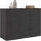 vidaXL - Dressoir - 99x39x73 - cm - staal - zwart