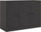 vidaXL - Dressoir - 99x39x73 - cm - staal - zwart