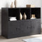 vidaXL - Dressoir - 99x39x73 - cm - staal - zwart