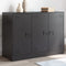 vidaXL - Dressoir - 99x39x73 - cm - staal - zwart