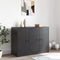 vidaXL - Dressoir - 99x39x73 - cm - staal - zwart
