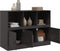 vidaXL - Dressoir - 99x39x73 - cm - staal - zwart