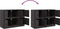 vidaXL - Dressoir - 99x39x73 - cm - staal - zwart