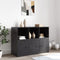 vidaXL - Dressoir - 99x39x73 - cm - staal - zwart