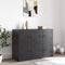 vidaXL - Dressoir - 99x39x73 - cm - staal - zwart