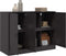 vidaXL - Dressoir - 99x39x73 - cm - staal - zwart