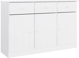 vidaXL - Dressoir - ALTA - 112x35x73 - cm - massief - grenenhout - wit