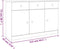 vidaXL - Dressoir - ALTA - 112x35x73 - cm - massief - grenenhout - wit