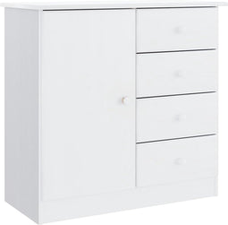 vidaXL - Dressoir - ALTA - 77x35x73 - cm - massief - grenenhout - wit