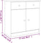vidaXL - Dressoir - ALTA - 77x35x73 - cm - massief - grenenhout - wit
