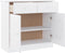vidaXL - Dressoir - ALTA - 77x35x73 - cm - massief - grenenhout - wit