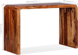 vidaXL - Dressoir/bureau - massief - sheeshamhout - bruin