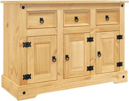 vidaXL - Dressoir - Corona - 112x44x78 - cm - massief - Mexicaans - grenenhout - bruin