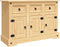 vidaXL - Dressoir - Corona - 112x44x78 - cm - massief - Mexicaans - grenenhout - bruin