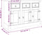 vidaXL - Dressoir - Corona - 112x44x78 - cm - massief - Mexicaans - grenenhout - bruin