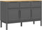 vidaXL - Dressoir - FLORO - 114x43x74 - cm - massief - grenenhout - grijs