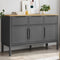 vidaXL - Dressoir - FLORO - 114x43x74 - cm - massief - grenenhout - grijs