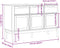 vidaXL - Dressoir - FLORO - 114x43x74 - cm - massief - grenenhout - grijs