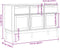 vidaXL - Dressoir - FLORO - 114x43x74 - cm - massief - grenenhout - wasbruin