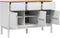 vidaXL - Dressoir - FLORO - 114x43x74 - cm - massief - grenenhout - wit