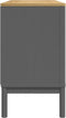 vidaXL - Dressoir - FLORO - 114x43x74 - cm - massief - grenenhout - grijs