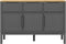 vidaXL - Dressoir - FLORO - 114x43x74 - cm - massief - grenenhout - grijs