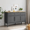 vidaXL - Dressoir - FLORO - 114x43x74 - cm - massief - grenenhout - grijs