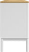 vidaXL - Dressoir - FLORO - 114x43x74 - cm - massief - grenenhout - wit