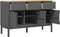vidaXL - Dressoir - FLORO - 114x43x74 - cm - massief - grenenhout - grijs