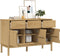 vidaXL - Dressoir - FLORO - 114x43x74 - cm - massief - grenenhout - wasbruin