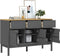 vidaXL - Dressoir - FLORO - 114x43x74 - cm - massief - grenenhout - grijs