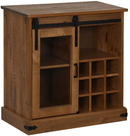 vidaXL - Dressoir - HALDEN - met - schuifdeur - 80x40x80 - cm - massief - hout