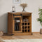 vidaXL - Dressoir - HALDEN - met - schuifdeur - 80x40x80 - cm - massief - hout