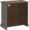 vidaXL - Dressoir - HALDEN - met - schuifdeur - 80x40x80 - cm - massief - hout - grijs