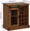 vidaXL - Dressoir - HALDEN - met - schuifdeur - 80x40x80 - cm - massief - hout