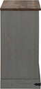 vidaXL - Dressoir - HALDEN - met - schuifdeur - 80x40x80 - cm - massief - hout - grijs