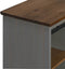 vidaXL - Dressoir - HALDEN - met - schuifdeur - 80x40x80 - cm - massief - hout - grijs