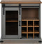 vidaXL - Dressoir - HALDEN - met - schuifdeur - 80x40x80 - cm - massief - hout - grijs