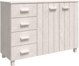 vidaXL - Dressoir - HAMAR - 113x40x80 - cm - massief - grenenhout - wit