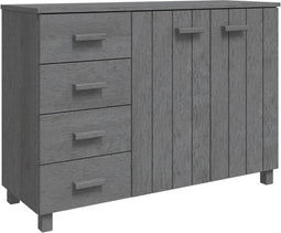 vidaXL - Dressoir - HAMAR - 113x40x80 - cm - massief - grenenhout - donkergrijs