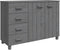 vidaXL - Dressoir - HAMAR - 113x40x80 - cm - massief - grenenhout - donkergrijs