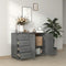 vidaXL - Dressoir - HAMAR - 113x40x80 - cm - massief - grenenhout - donkergrijs