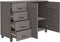 vidaXL - Dressoir - HAMAR - 113x40x80 - cm - massief - grenenhout - lichtgrijs