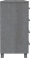 vidaXL - Dressoir - HAMAR - 113x40x80 - cm - massief - grenenhout - donkergrijs
