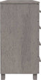 vidaXL - Dressoir - HAMAR - 113x40x80 - cm - massief - grenenhout - lichtgrijs