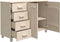 vidaXL - Dressoir - HAMAR - 113x40x80 - cm - massief - grenenhout - honingbruin