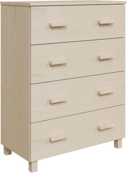 vidaXL - Dressoir - HAMAR - 79x40x103,5 - cm - massief - grenenhout - honingbruin