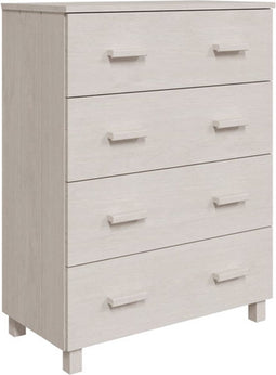 vidaXL - Dressoir - HAMAR - 79x40x103,5 - cm - massief - grenenhout - wit