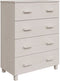 vidaXL - Dressoir - HAMAR - 79x40x103,5 - cm - massief - grenenhout - wit