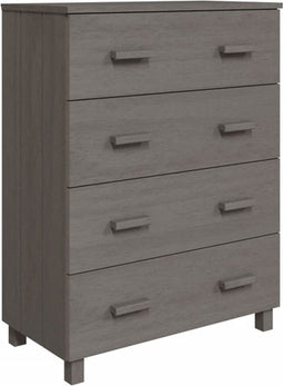 vidaXL - Dressoir - HAMAR - 79x40x103,5 - cm - massief - grenenhout - lichtgrijs